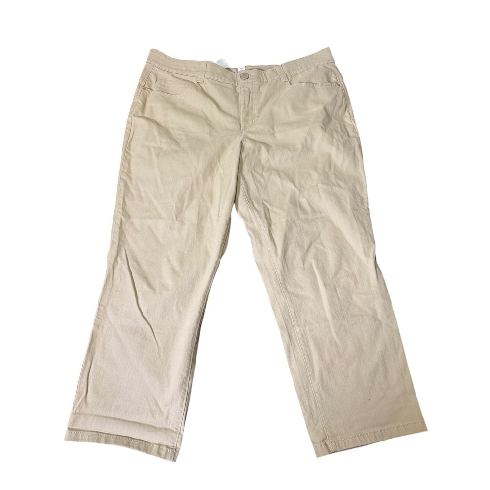 Vintage America Women's Khaki Crop Pants - Light Tan